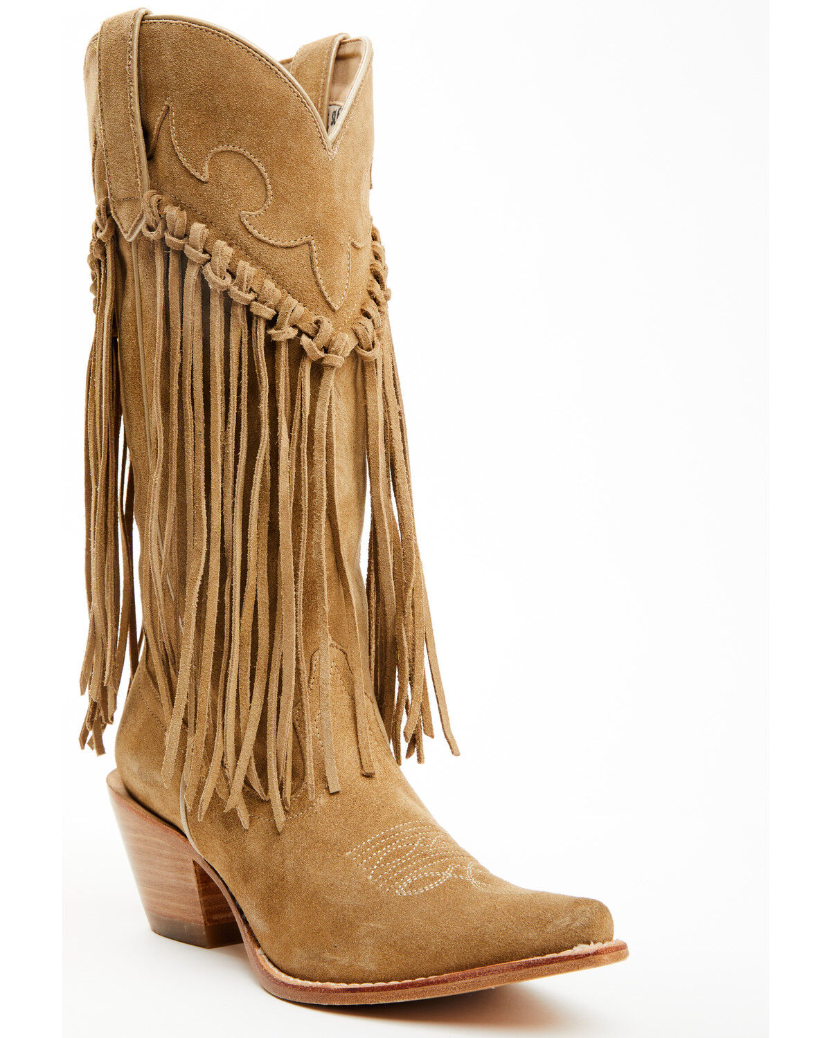 Image #1 - Idyllwind Women's Sterling Fringe Tall Western Boots - Snip Toe, Tan, hi-res