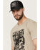 Image #2 - Moonshine Spirit Men's Skull Scene Short Sleeve Graphic T-Shirt, Tan, hi-res