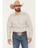 Image #1 - Gibson Trading Co Men's Old West Geo Print Long Sleeve Button-Down Western Shirt, Tan, hi-res