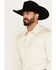 Image #2 - Scully Men's Gunfighter Embroidery Long Sleeve Snap Western Shirt, Ivory, hi-res