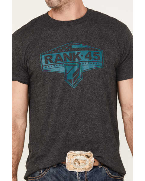 Image #3 - RANK 45® Men's Logo Short Sleeve Graphic T-Shirt, Black, hi-res