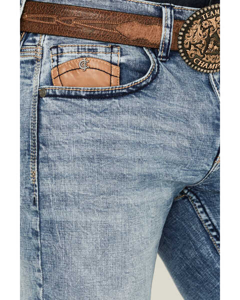 Image #2 - Cody James Men's Clover Leaf Light Wash Slim Straight Stretch Denim Jeans , Blue, hi-res