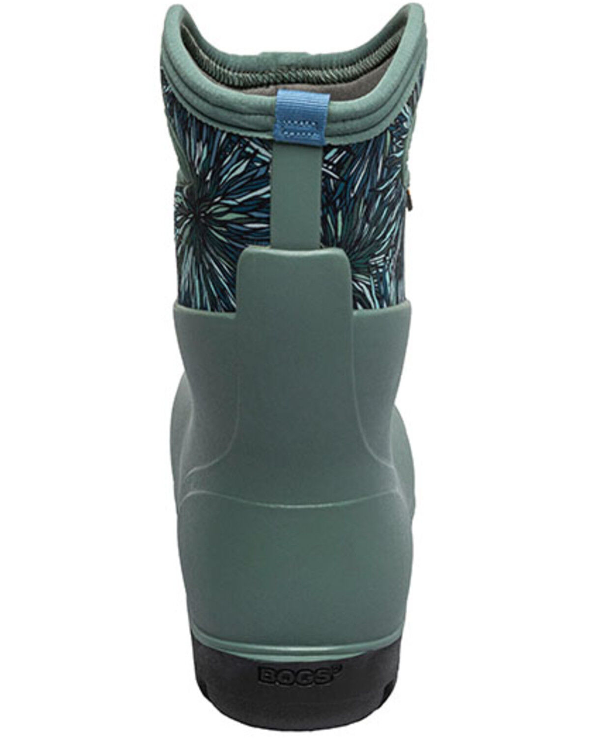 Image #5 - Bogs Women's Neo-Classic Mid Firework Floral Rubber Boots - Round Toe, Loden, hi-res