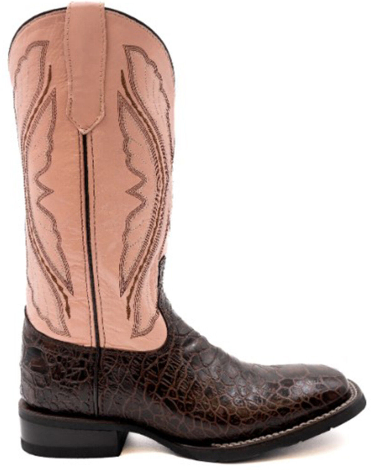 Image #2 - Ferrini Women's Kai Western Boots - Broad Square Toe, Chocolate, hi-res