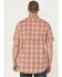 Image #4 - Ariat Men's Rebar Plaid Print Short Sleeve Button-Down Work Shirt, Red, hi-res