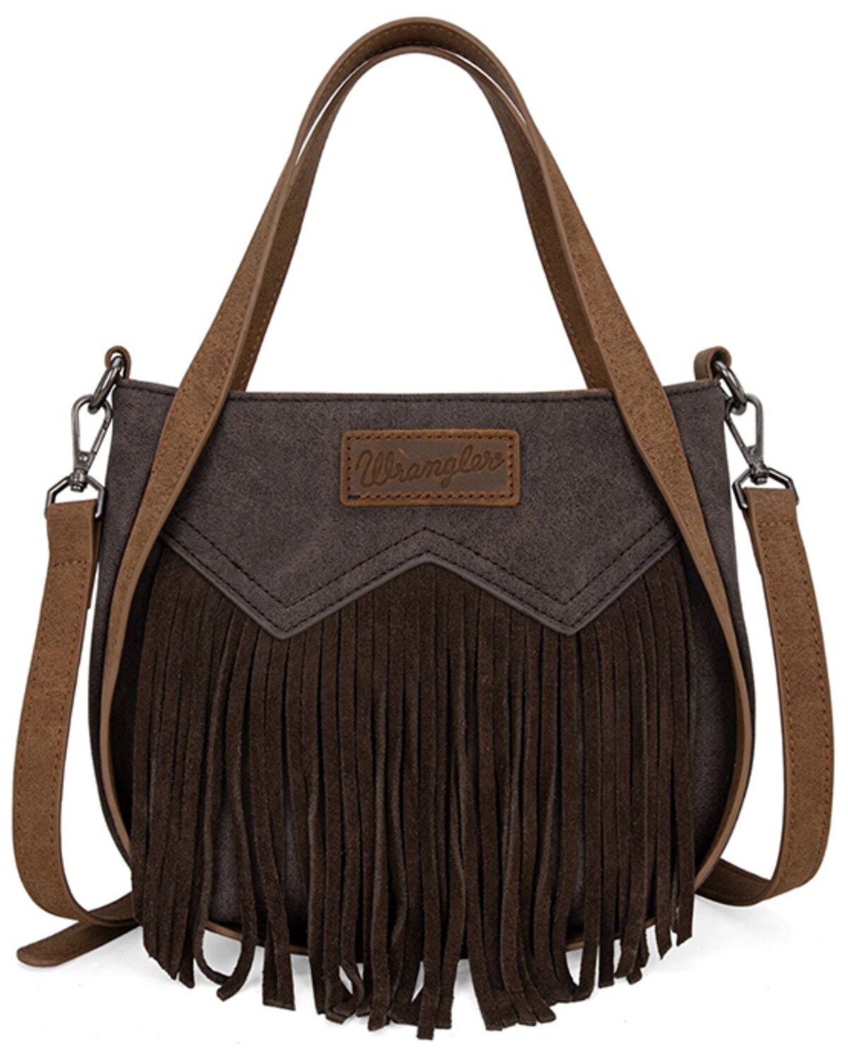 Image #1 - Wrangler Women's Two Tone Mini Tote Crossbody, Coffee, hi-res