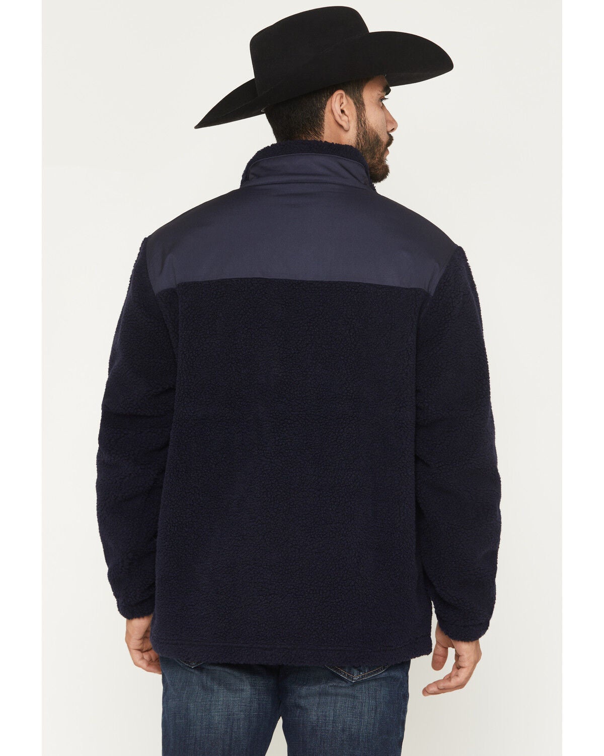 Image #4 - Hooey Men's Brecken Southwestern Sherpa Pullover, Navy, hi-res
