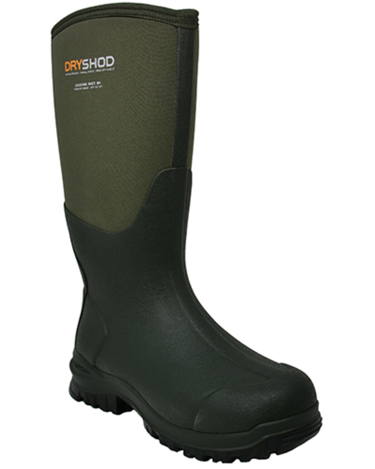 Image #1 - Dryshod Men's Legend MXT Rubber Boots - Round Toe, Grey, hi-res