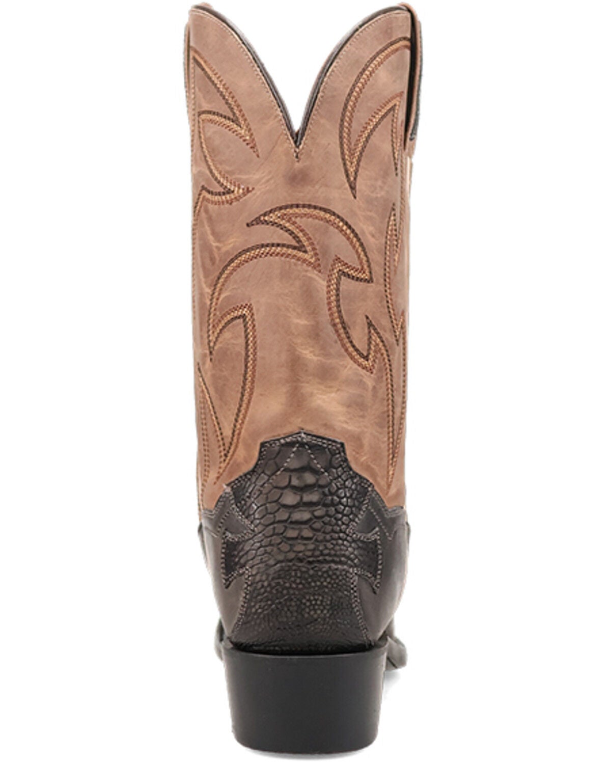 Image #5 - Dan Post Men's Exotic Ostrich Western Boots - Square Toe, Grey, hi-res