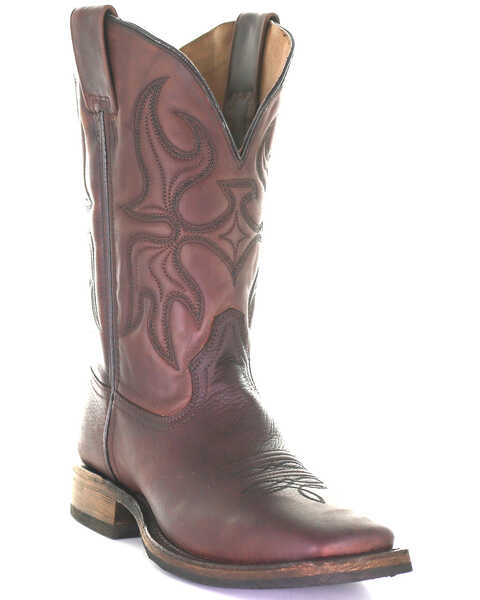 Image #1 - Corral Men's Chocolate Embroidery Western Boots - Broad Square Toe, Chocolate, hi-res
