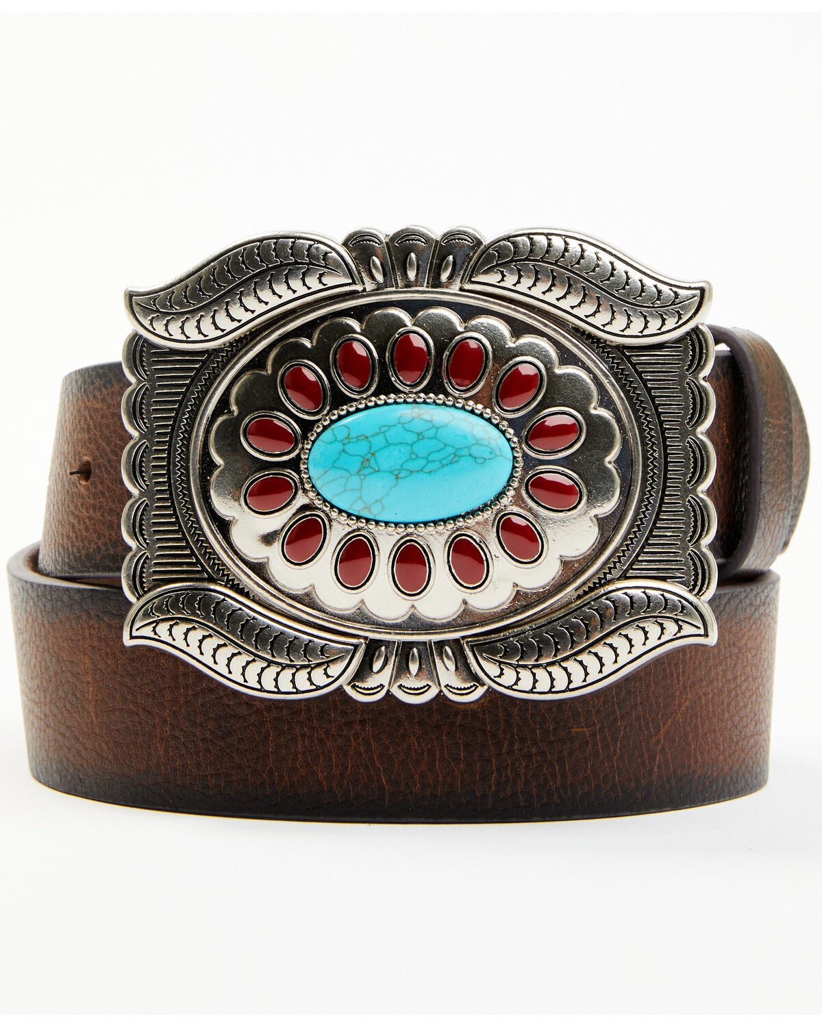 Idyllwind Women's Windslow Buckle Belt, Dark Brown, hi-res