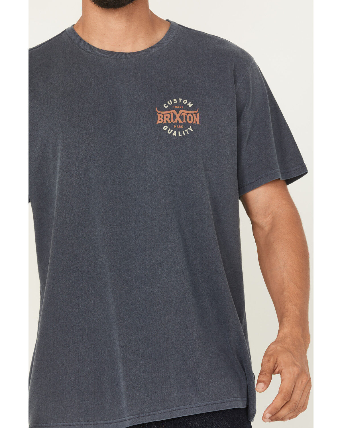 Image #3 - Brixton Men's Gibson Short Sleeve Graphic T-Shirt, Dark Blue, hi-res