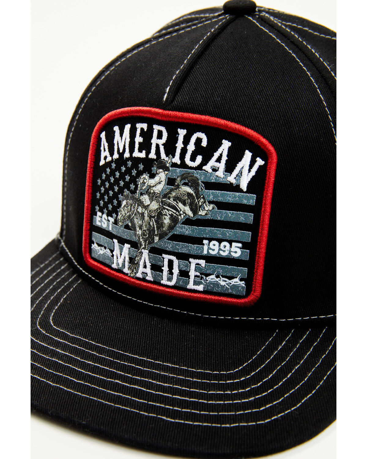 Image #2 - Cowboy Hardware Boys' American Made Ball Cap, Black, hi-res