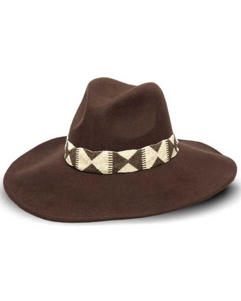 Image #1 - Nikki Beach Women's Bonsoa Wool Cowboy Hat , Brown, hi-res