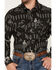 Image #3 - Rock & Roll Denim Panhandle Men's Vintage 46 Print Long Sleeve Snap Shirt, Black, hi-res