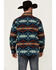 Image #4 - Powder River Outfitters Men's Southwestern Print Shacket, Navy, hi-res