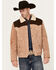Image #1 - Scully Men's Color Block Suede Jacket, Beige, hi-res
