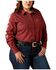 Image #1 - Ariat Women's Team Kirby Geo Print Long Sleeve Button-Down Stretch Western Shirt - Plus, Rust, hi-res