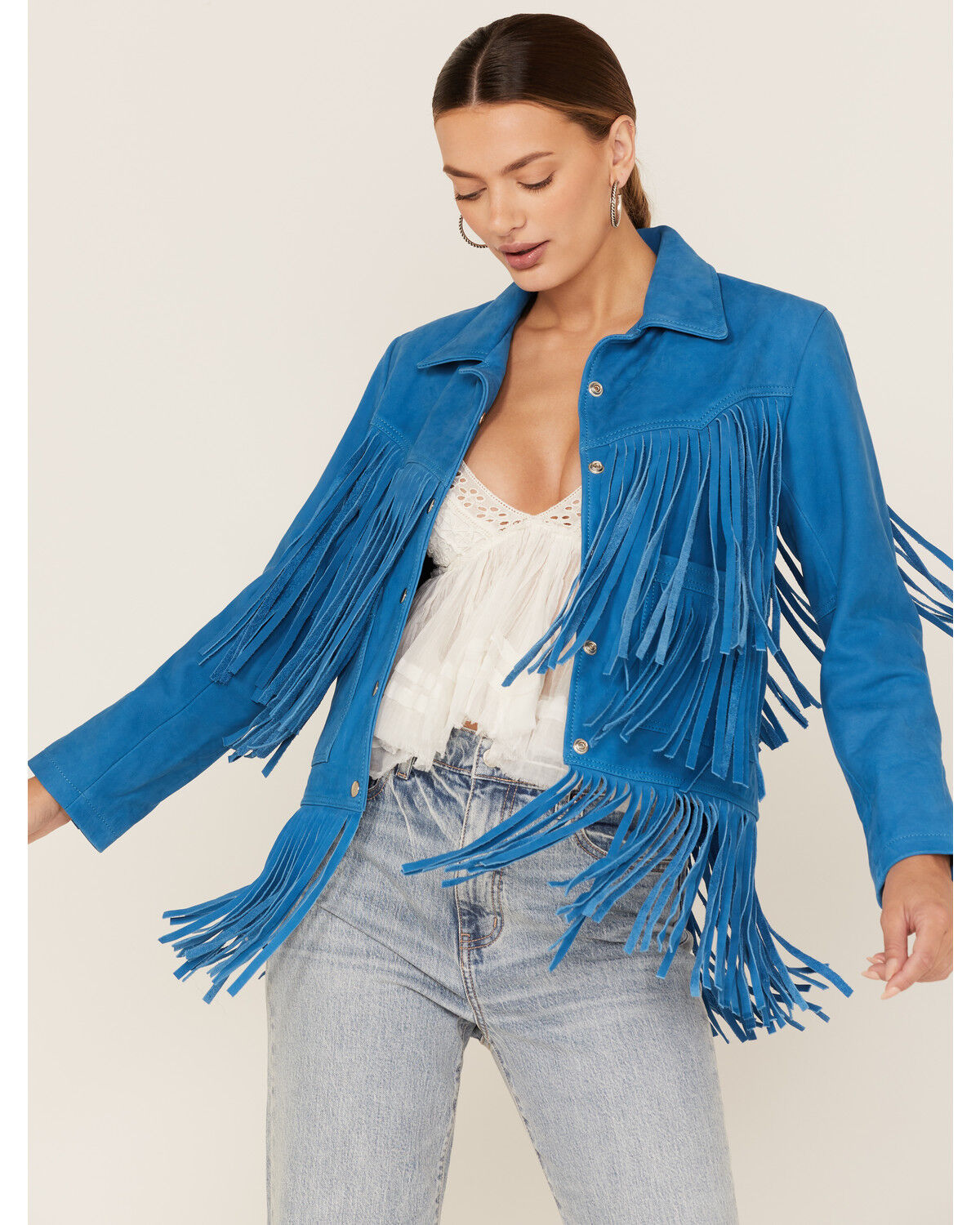 Image #2 - Understated Leather Women's Leather Fringe Jacket, , hi-res