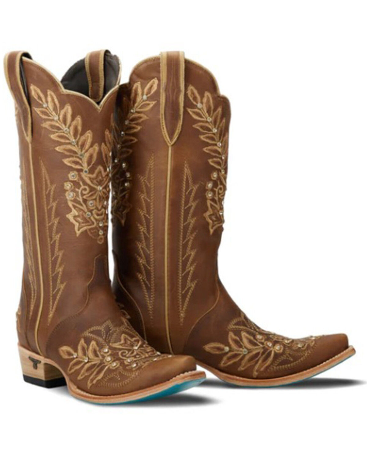 Image #1 - Lane Women's Destiny Tall Western Boots - Snip Toe, Brown, hi-res