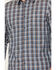 Image #3 - Brothers and Sons Men's Marietta Plaid Print Long Sleeve Button Down Performance Western Shirt, Dark Blue, hi-res