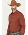Image #2 - Kimes Ranch Men's Linville Long Sleeve Button Down Shirt, Heather Red, hi-res