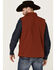 Image #4 - RANK 45® Men's Ralington Embroidered Softshell Vest, Dark Orange, hi-res