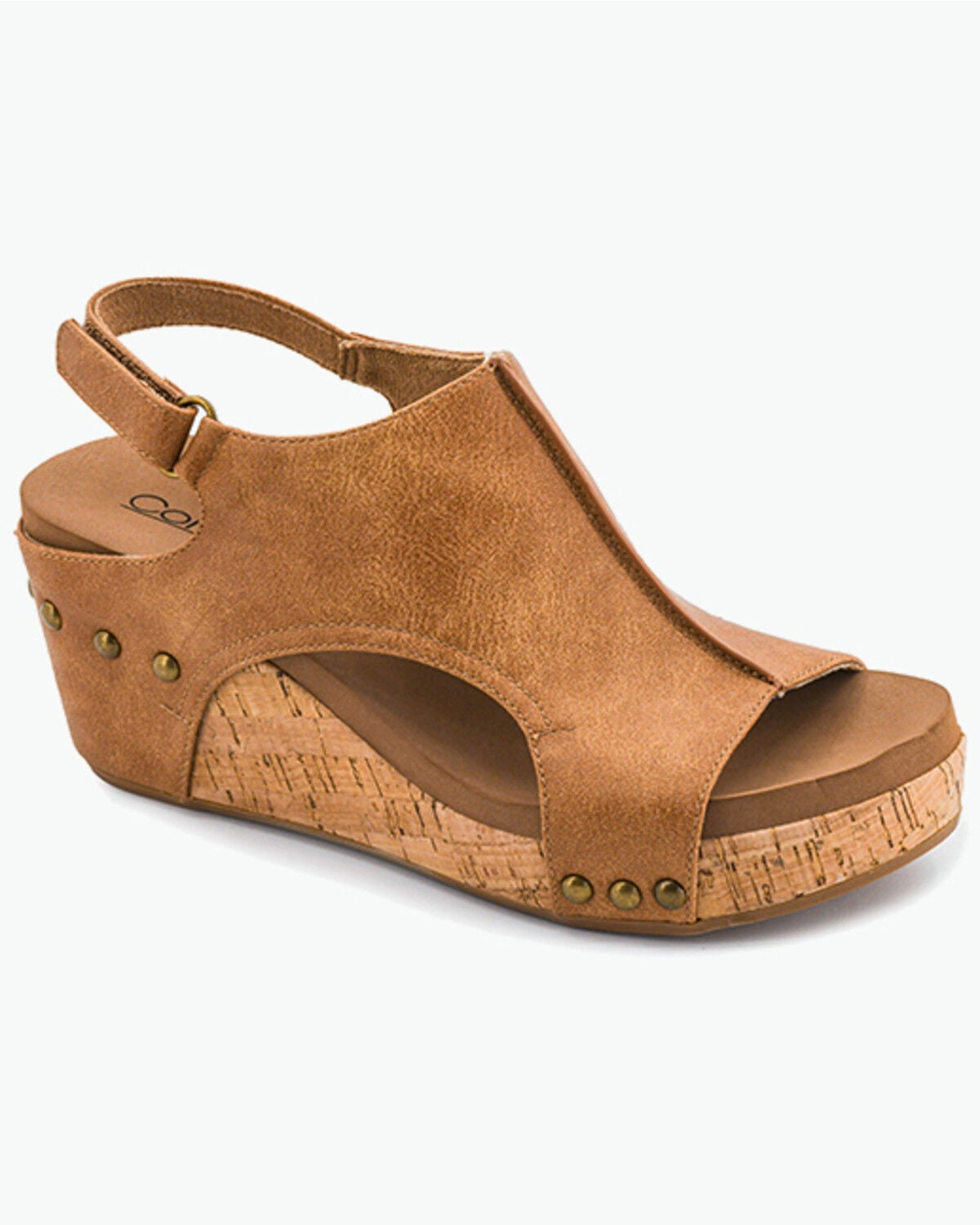 Image #1 - Corkys Women's Carley Wedge Heels, Brown, hi-res