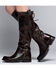Bed Stu Women's Dark Brown Manchester Tall Boots - Round Toe , Dark Brown, hi-res