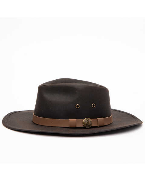 Image #3 - Outback Trading Co Men's Kodiak Oilskin Sun Hat, Brown, hi-res