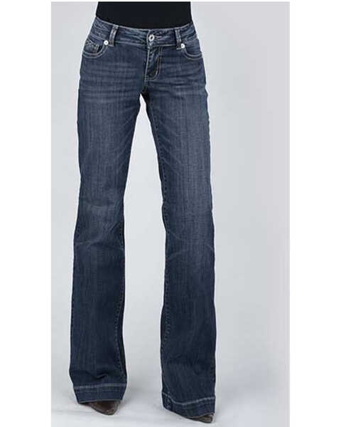 Image #1 - Stetson Women's 214 Trouser Jeans, Blue, hi-res