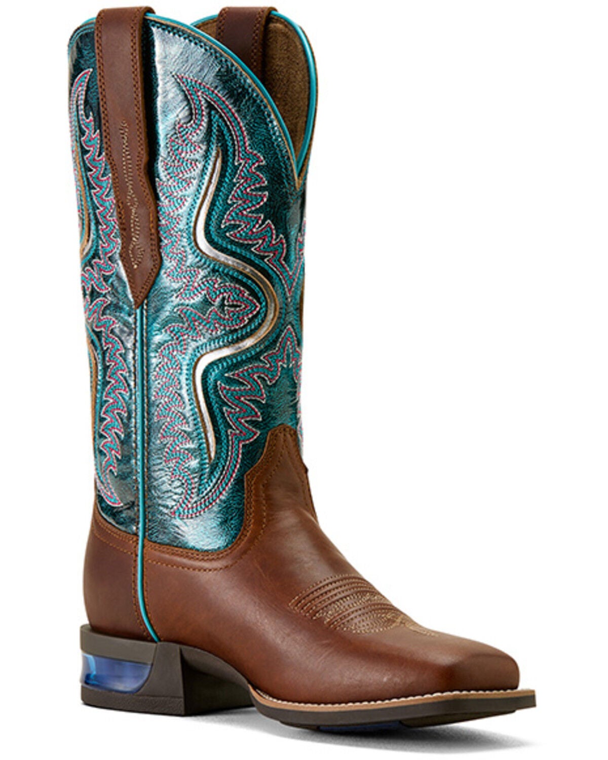 Ariat Women's Captivate Performance Western Boots - Broad Square Toe, Blue, hi-res