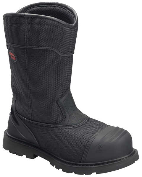 Image #1 - Avenger Men's Hammer Waterproof Western Work Boots - Carbon Toe, Black, hi-res