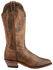 Image #2 - Boulet Fancy Stitched Cowgirl Boots - Medium Toe, Golden, hi-res