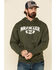 Image #1 - Wrangler Men's Logo Graphic Hooded Sweatshirt, Green, hi-res