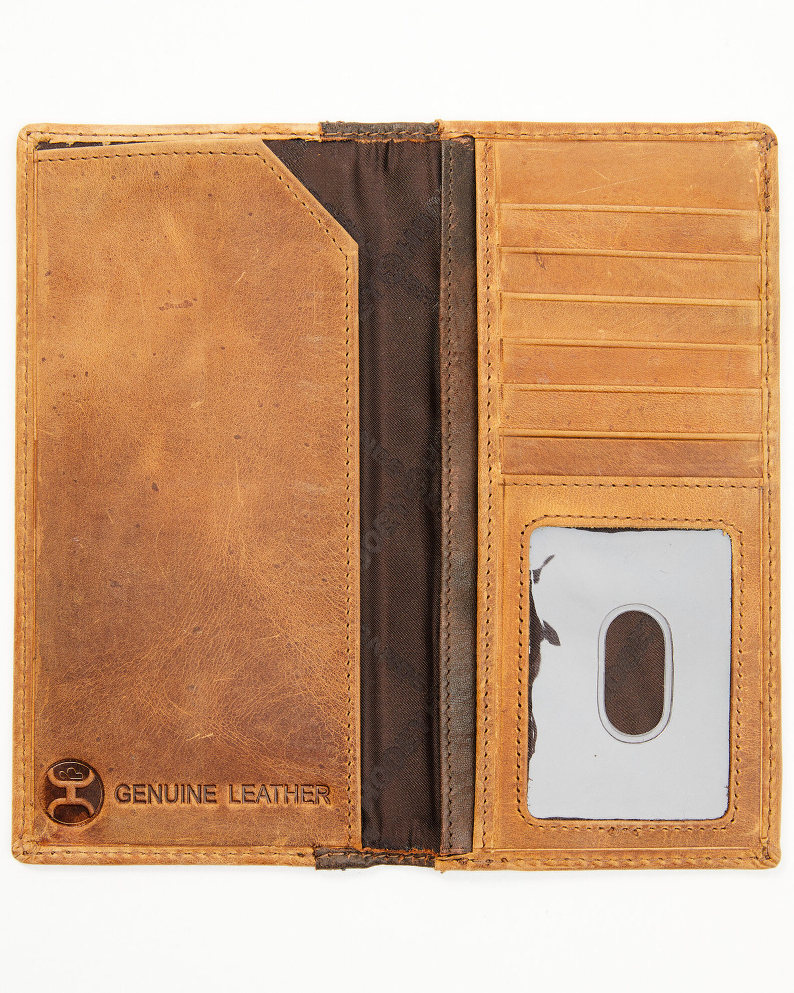 Image #2 - Hooey Men's Brown Logo Embossed Rodeo Wallet, Brown, hi-res
