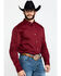Cody James Core Men's Solid Maroon Twill Long Sleeve Western Shirt , Maroon, hi-res
