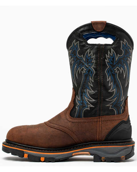 Image #3 - Cody James Men's 11" Decimator Waterproof Western Work Boots - Nano Composite Toe, Brown, hi-res