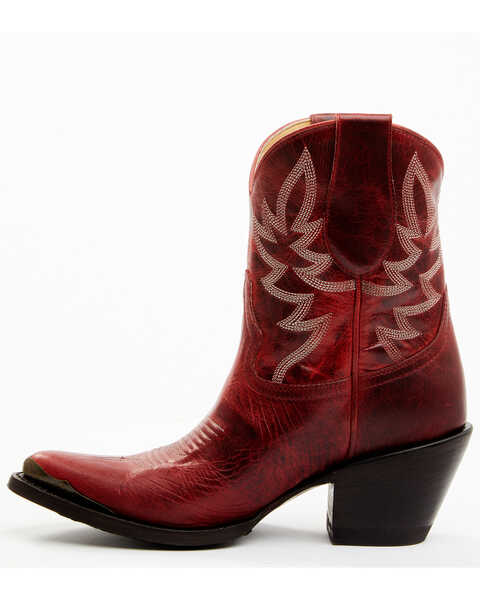 Image #3 - Idyllwind Women's Wheels Western Booties - Pointed Toe, Red, hi-res