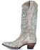 Image #3 - Corral Women's Glitter Inlay & Crystals Boots - Snip Toe, White, hi-res