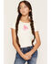 Image #1 - Self Esteem Girls Horse Embroidered Short Sleeve Tee, Off White, hi-res