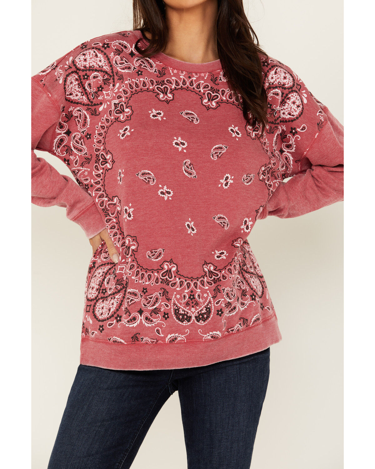 Image #3 - Blended Women's Bandana Print Sweatshirt, , hi-res