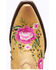 Junk Gypsy By Lane Women's Flora Floral Studded Western Boots - Snip Toe , Mustard, hi-res