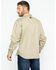 Hawx Men's Khaki Twill Snap Long Sleeve Western Work Shirt - Big , Beige/khaki, hi-res