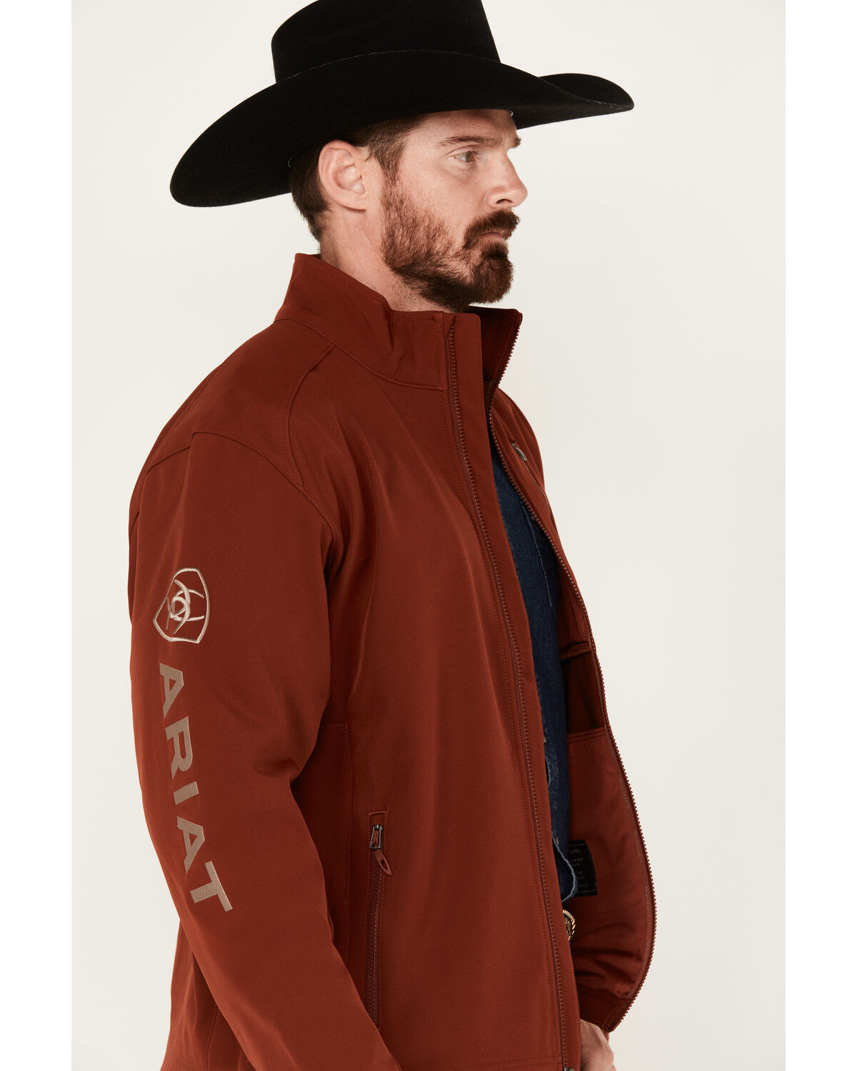 Image #2 - Ariat Men's Logo 2.0 Softshell Jacket, Red, hi-res