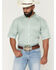 Image #1 - Ariat Men's Lightweight Twill Solid Short Sleeve Button-Down Western Shirt, Green, hi-res