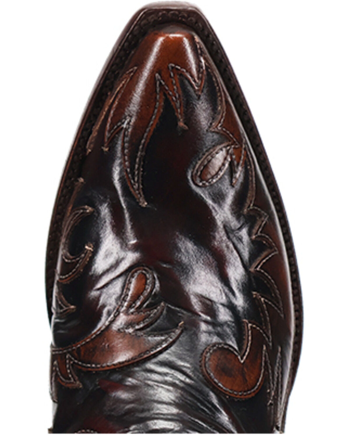 Image #6 - Dan Post Men's Emilio Outlay Western Boots - Snip Toe, Black, hi-res