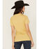 Image #4 - Ariat Women's Boot Barn Exclusive Cow Print Logo Short Sleeve Graphic Tee, Mustard, hi-res