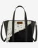 Image #1 - Wrangler Women's Cowhide Embossed Crossbody Tote Bag, Black, hi-res