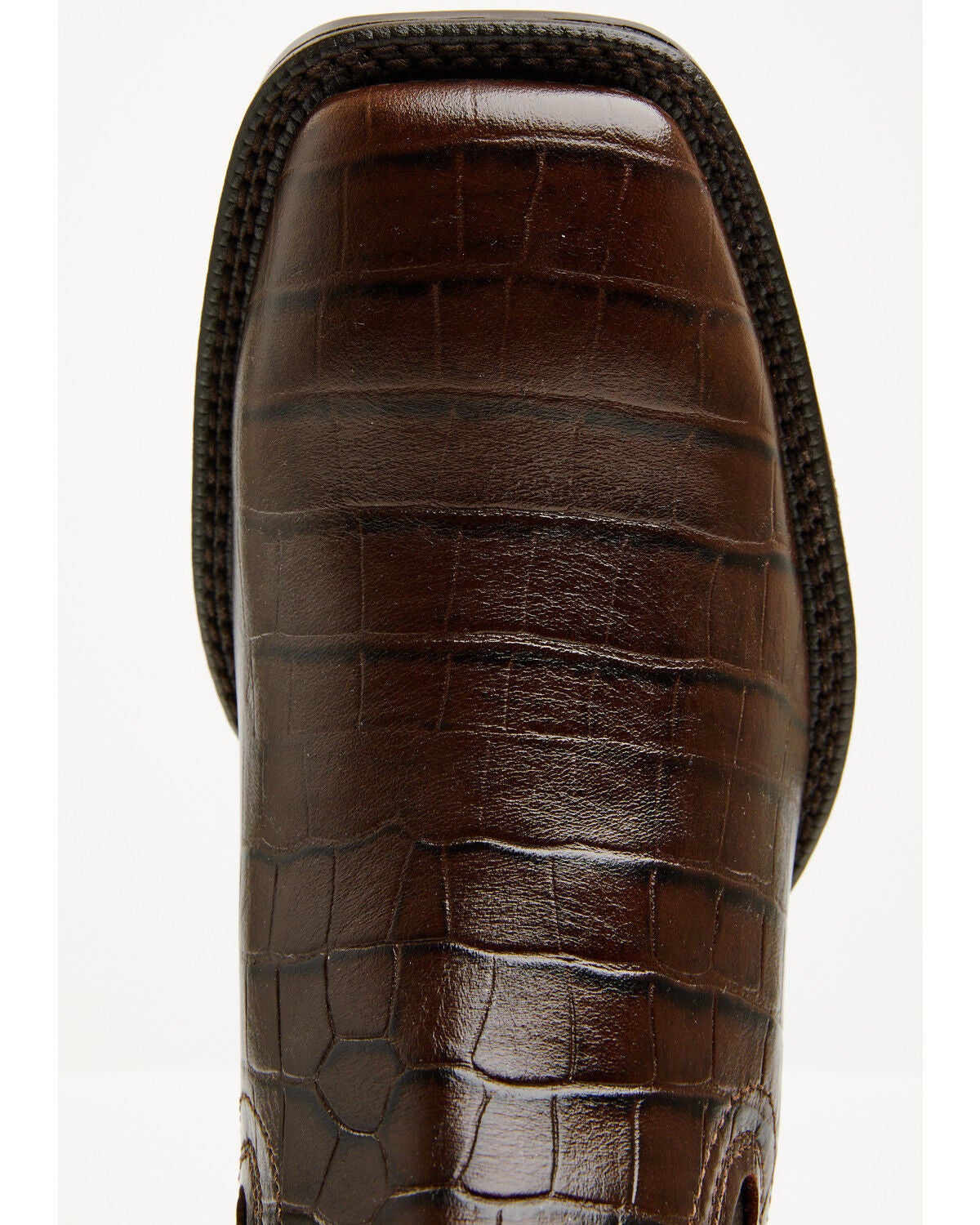 Image #6 - Ariat Men's Booker Crocodile Print Chelsea Boots - Broad Square Toe, Chocolate, hi-res